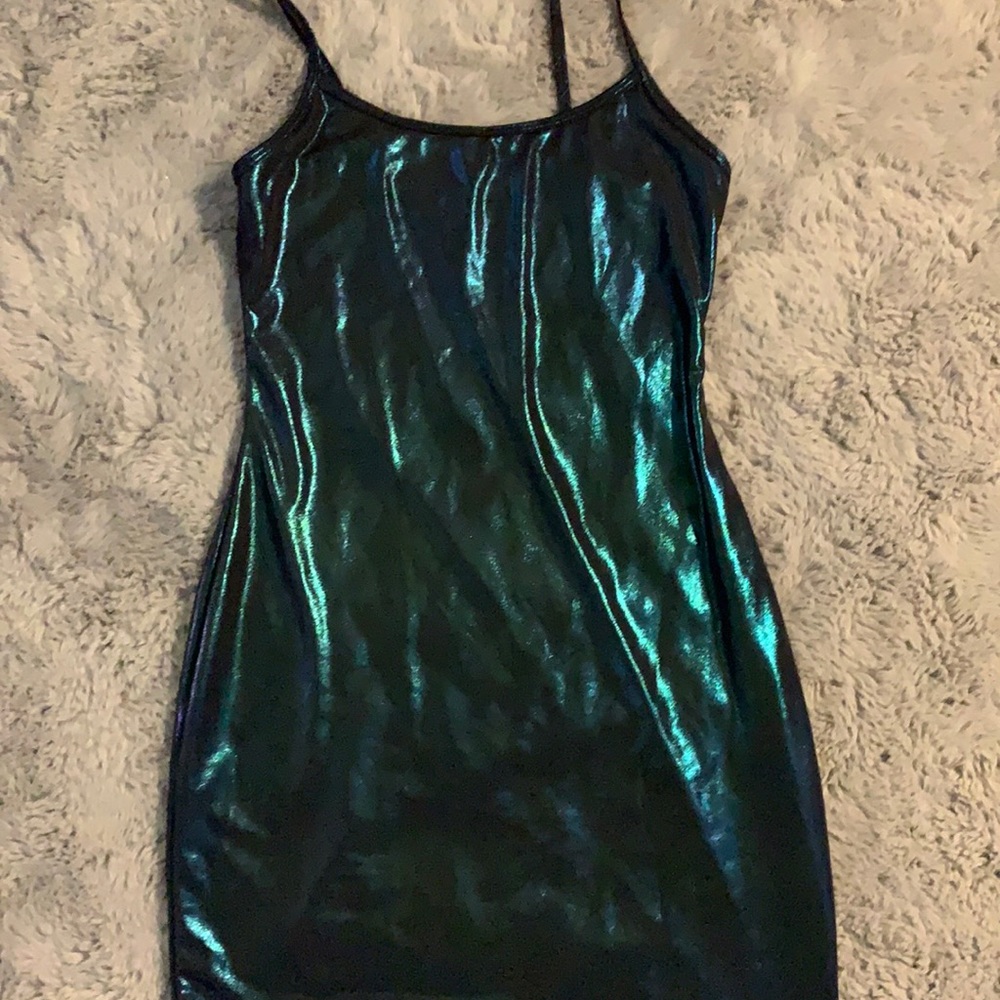 Multi-Color Metallic Dress